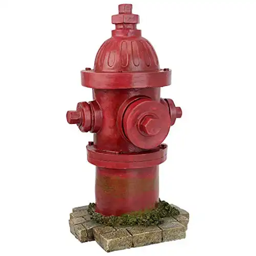 Design Toscano QL5468 Puppy Pee Post-Dog's Second Best Friend Fire Hydrant Statue, 8" Wx7 Dx14 H, Single