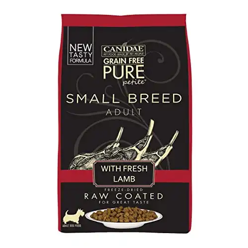 Canidae PURE Petite Limited Ingredient Premium Small Breed Adult Dry Dog Food, Lamb Recipe, Freeze Dried Raw Coated, 10 Pounds, Grain Free
