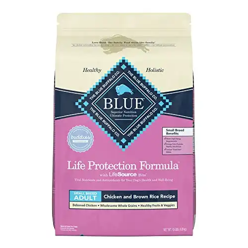 Blue Buffalo Life Protection Formula Natural Adult Small Breed Dry Dog Food, Chicken and Brown Rice 15-lb