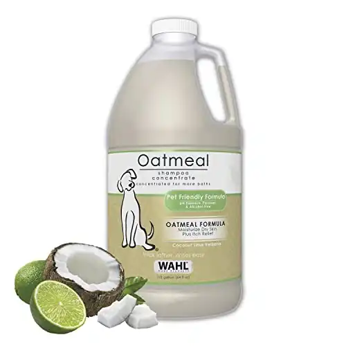 WAHL Dry Skin & Itch Relief Pet Shampoo for Dogs Oatmeal Formula with Coconut Lime Verbena 64oz - Model 821004-050