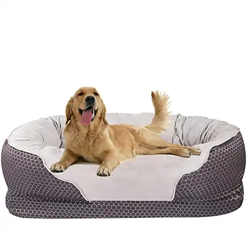 AsFrost Dog Bed, Orthopedic Dog Beds with Removable Washable Cover, Pet Bed for Dogs Cats, Nonslip Bottom Pet Beds for Sleep - (Large)