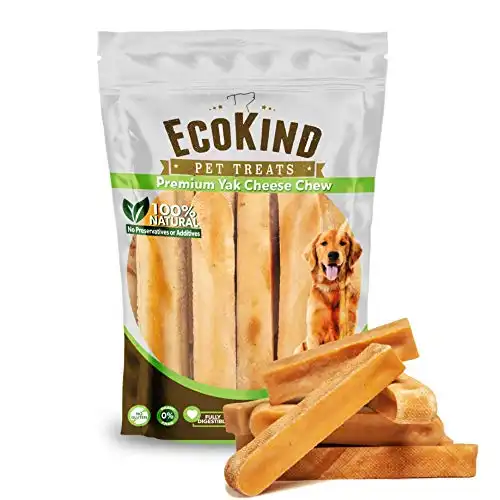 EcoKind Pet Treats Gold Yak Dog Chews | Grade A Quality, Healthy & Safe for Dogs, Odorless, Treat for Dogs, Keeps Dogs Busy & Enjoying, Indoors & Outdoor Use (Medium Dog - 3 Chews / 11.0 o...