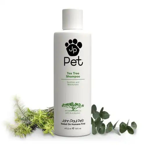 John Paul Pet Australian Tea Tree and Eucalyptus Oil Shampoo for Dogs and Cats, Cleanses Moisturizes and Soothes Skin Irritations, 16-Ounce, clear (JPS5484)