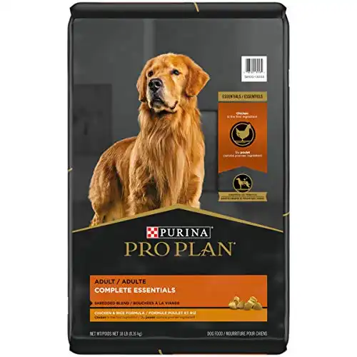 Purina Pro Plan With Probiotics, High Protein, Digestive Health Dry Dog Food, Shredded Blend Chicken & Rice Formula - 18 lb. Bag