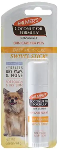 Palmer's Coconut Oil Moisturizing Nose & Paw Swivel Stick for Dogs | Fragrance Free Cocoa Butter Nose & Paw Balm Swivel Stick with Monoi Oil & Sweet Almond Oil - 0.5oz