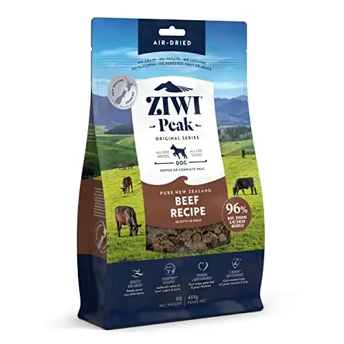 ZIWI Peak Air-Dried Dog Food – All Natural, High Protein, Grain Free and Limited Ingredient with Superfoods (Beef, 1.0 lb)