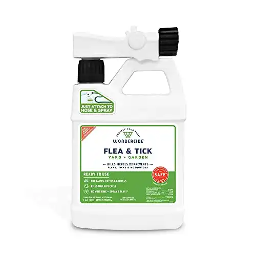 Wondercide - Ready to Use Flea, Tick, and Mosquito Yard Spray with Natural Essential Oils Mosquito and Insect Killer, Treatment, and Repellent - Plant-Based - Safe for Pets, Plants, Kids - 32 oz