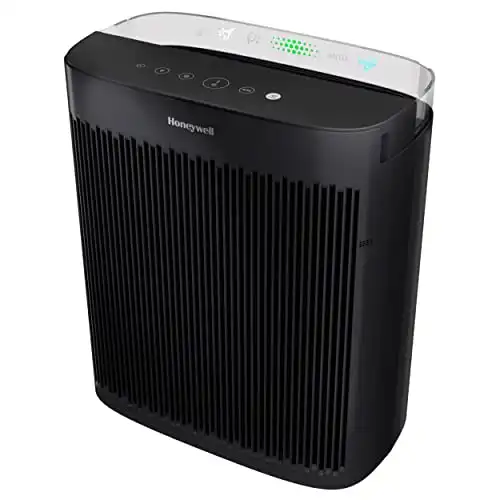 Honeywell HPA5300 InSight HEPA Air Purifier with Air Quality Indicator and Auto Mode, Allergen Reducer for Extra-Large Rooms (500 sq ft), Black - Wildfire/Smoke, Pollen, Pet Dander & Dust Air Puri...