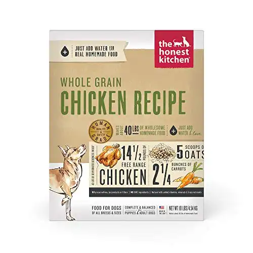 The Honest Kitchen Human Grade Dehydrated Organic Grain Chicken Dog Food 10 lb - Revel
