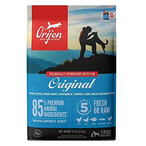 ORIJEN Dog Original Recipe, 13lb, High-Protein Grain-Free Dry Dog Food, Packaging May Vary