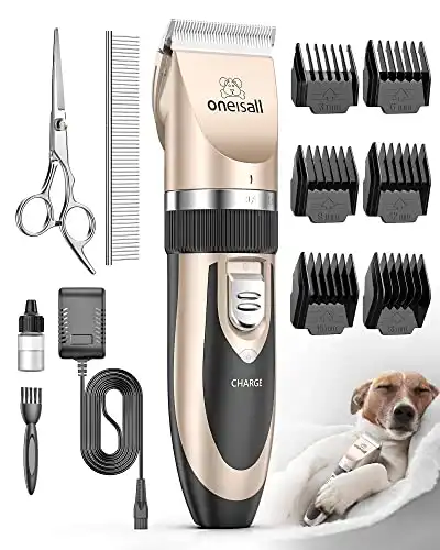 oneisall Dog Shaver Clippers Low Noise Rechargeable Cordless