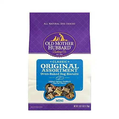 Old Mother Hubbard Classic Original Assortment Biscuits Baked Dog Treats, Mini, 3 lb 13 Ounce Bag