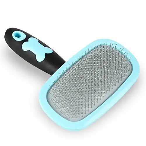 Glendan Dog Brush & Cat Brush- Slicker Pet Grooming Brush- Shedding Grooming Tools(Blue)