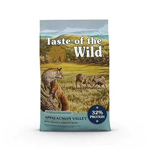 Taste of the Wild Grain Free High Protein Real Meat Recipe Appalachian Valley Premium Dry Dog Food (418037), 14-Pound