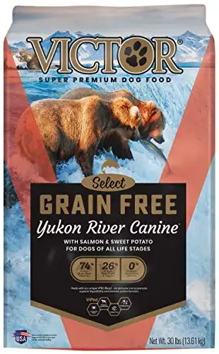 VICTOR Super Premium Dog Food – Grain Free Yukon River Canine – for Dogs of All Life Stages – High Protein Dry Dog Food for All Normally Active Dogs, 30 lb