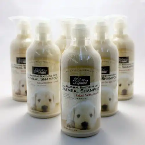 Alpha Dog Series Oatmeal Grooming Natural Dog Shampoo and Conditioner with Aloe Vera, pH Balanced Shampoo for Dogs, Tear-Free, Moisturizing Dog Shampoo for Sensitive Skin - 26.4 Oz (Pack of 6)