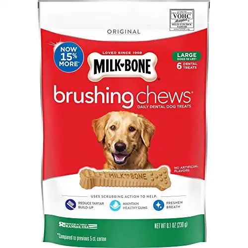 Milk-Bone Original Brushing Chews, 30 Large Daily Dental Dog Treats