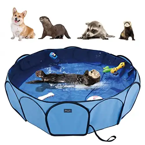Petsfit Foldable Dog Pool Kiddie Pool for Swimming, Outdoor Pool for Puppy Cats Pets Puncture Resistant