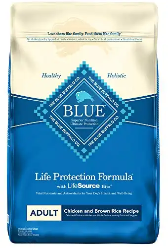 Blue Buffalo Life Protection Formula Natural Adult Dry Dog Food, Chicken and Brown Rice 30-lb