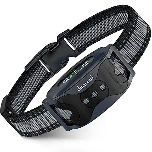 DogRook Bark Collar for Small Dog - Anti Dog Bark Collar for Large Dog, Automatic Bark Collar for Medium Dogs, No Shock Bark Collar, Dog Bark Collar Rechargeable, Anti Barking Collar for Dogs 8-110lb