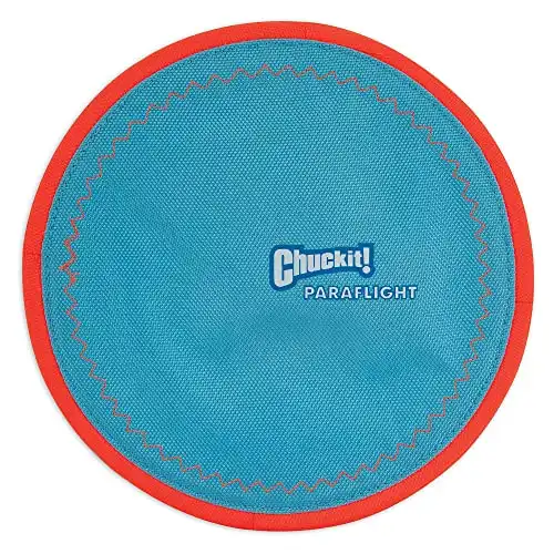 ChuckIt! Paraflight Flyer Dog Frisbee Toy Floats On Water; Gentle On Dog's Teeth And Gums; Large