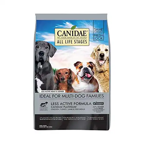 Canidae All Life Stages Less Active Dry Dog Food, Chicken, Turkey, Lamb and Fish Meals, 30lbs