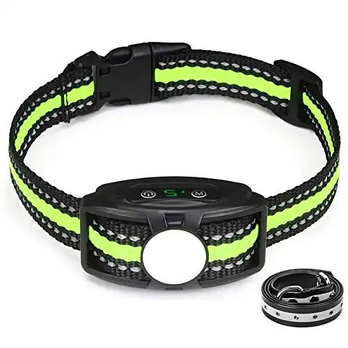 Bark Collar No Shock Bark Collar Rechargeable Anti Bark Collar Shockless with Adjustable Sensitivity and Intensity Beep No Pain Enhance Vibration Harmless Bark Collar for Small Medium Large Dogs