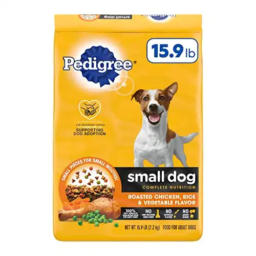 PEDIGREE Small Dog Complete Nutrition Small Breed Adult Dry Dog Food Roasted Chicken, Rice & Vegetable Flavor Dog Kibble, 14 lb. Bag