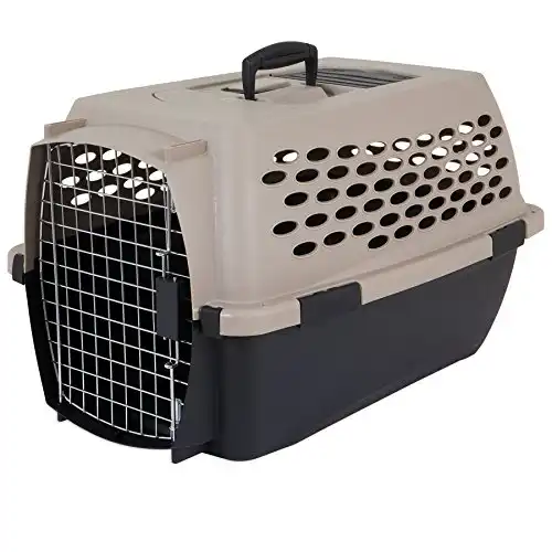 Petmate Vari Kennel Heavy-Duty Dog Travel Crate No-Tool Assembly, 24" Long, 10-20 lb, Taupe/Black