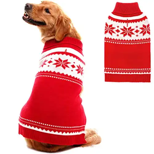 Mihachi Dog Sweater - Winter Coat Apparel Clothes with Colorful Stripes for Cold Weather