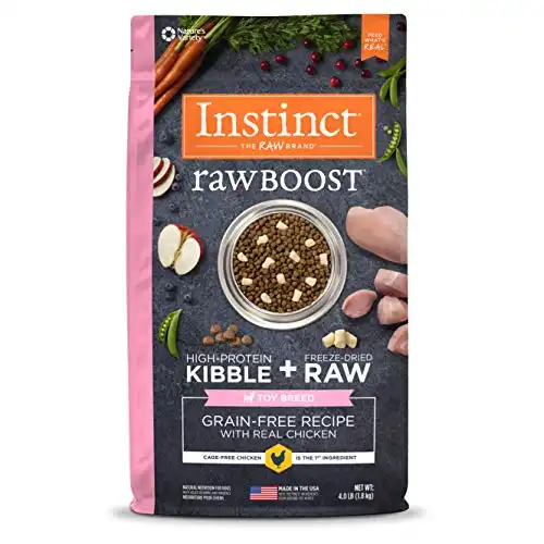 Instinct Raw Boost Toy Breed Grain Free Recipe with Real Chicken Natural Dry Dog Food by Nature's Variety, 4 lb. Bag