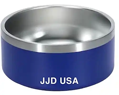 JJD USA’s pet Dog Bowl – Water Bowls for Small, Medium or Large Dogs, Perfect for Any Kind of Kibble, Treats and Water, pet Feeder Christmas (Navy Blue)