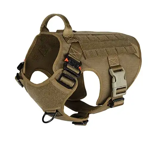 ICEFANG Tactical Dog Harness, Metal Buckle, Working Dog, No Pull