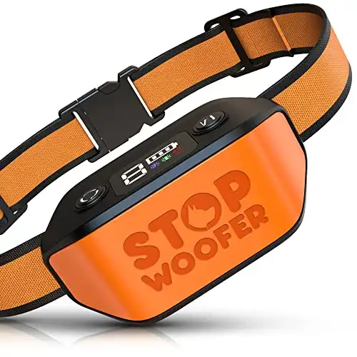 STOPWOOFER Dog Bark Collar - No Shock, No Pain - Rechargeable Barking collar