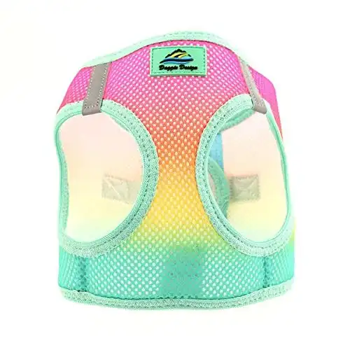 DOGGIE DESIGN American River Choke-Free Dog Harness Beach Party Ombre (Medium)