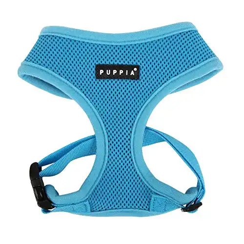 Puppia Soft Dog Harness No Choke Over-The-Head Triple Layered Breathable Mesh Adjustable