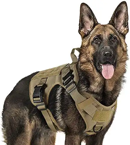 rabbitgoo Tactical Dog Harness, Military Dog Harness with Handle