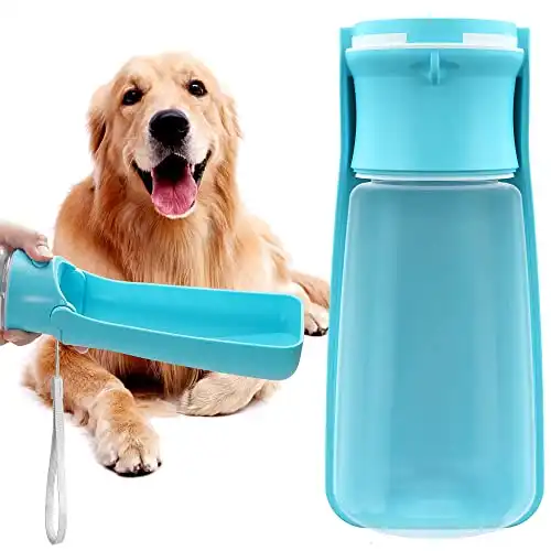 Portable Dog Water Bottle for Walking 19 OZ or 12 OZ Portable Pet Water Bottles for Puppy Small Medium Large Dogs Water Dispenser Dog Water Bowl Dog Accessories