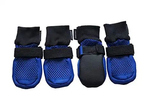 LONSUNEER Dog Boots Breathable Protect Paws Soft Nonslip Soles in 5 Sizes