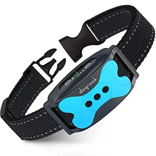 DogRook Bark Collar for Small Dogs - Anti Dog Bark Collar for Large Dog, Automatic Bark Collar for Medium Dogs, No Shock Bark Collar, Dog Bark Collar Rechargeable, Anti Barking Collar for Dogs 8-110lb