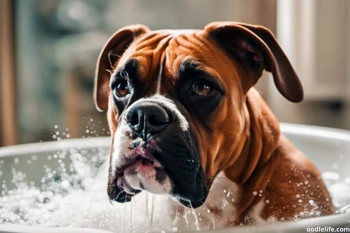 The best Boxer in a bathtub