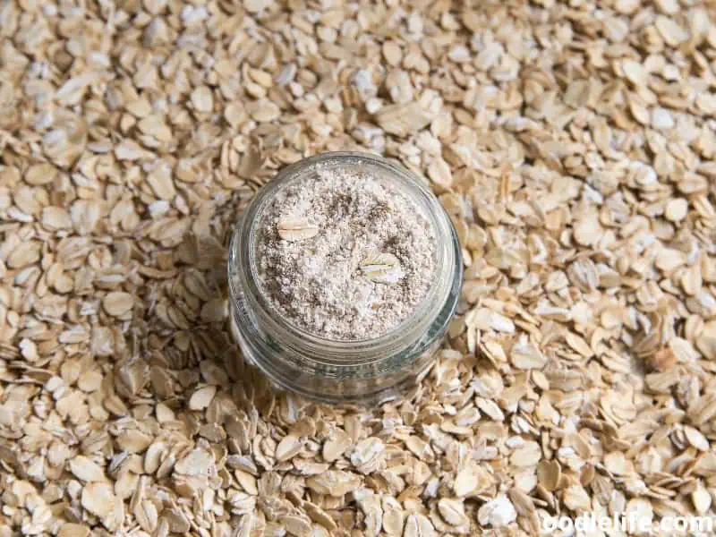 jar of ground oatmeal