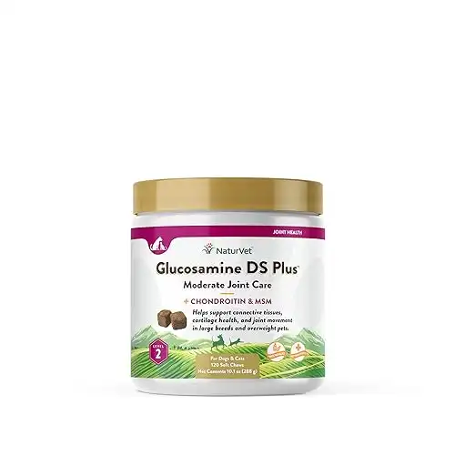 NaturVet – Glucosamine DS Plus 120 Chews  – Supports Healthy Hip & Joint Function