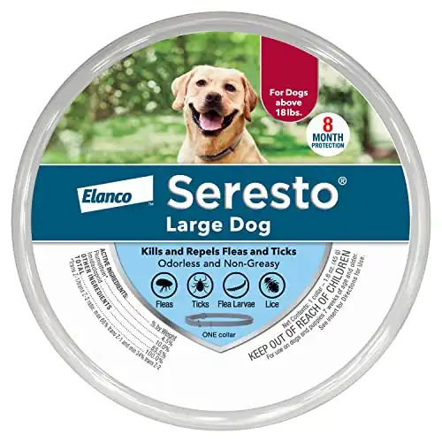 Seresto Flea and Tick Collar for Dogs, 8-Month Flea and Tick Collar for Large Dogs